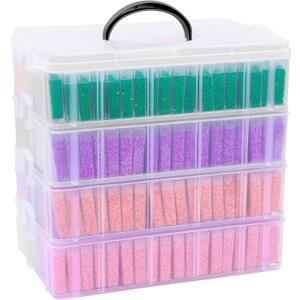 VTG Diamond Painting Storage Containers with 320 Grids Diamond Art Storage Bead Organizer Painting Accessories DIY Jewelry Craft