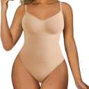 SHAPERX Women's Shapewear Bodysuit Tummy Control Body Shaper Seamless Sculpting Snatched Waist Body Suit, XL