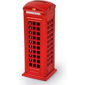 DS. DISTINCTIVE STYLE Retro Home Decor London Souvenirs 7 Inch British Telephone Booth Piggy Bank