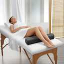 Saloniture 3/4 Round Massage Table Bolster Under-Knee Pillow Pad - 26 x 6 x 4-1/2 Inch - Black