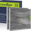 Treeligo 2 PACK CF10374 Cabin Air Filter Compatible with Toyota Tacoma (2005-2023), Dodge Dart (2013-2016), Pontiac Vibe (2003-2008), Car Passenger Compartment Air Filter with Activated Carbon