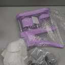 Square Magnet Button Maker Press Machine with 100 Sets Square Badge Making Supplies 2'' x 2'', Custom Fridge Badges  Ideal for Parties, Events, Business, School (Purple)