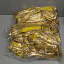 Pack of 100 Spandex Metallic Gold Chair Sashes Gold Chair Bows for Wedding Decorations Without White Covers