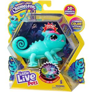 Little Live Pets Sunny The Lil Chameleon Toy, Interactive Light Up Toy Pet with 30+ Sounds and Beat Detection, Interactive Animal Toys for Ages 5+