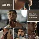 SHPAVVER Beard Trimmer for Men: Professional Barber Hair Clippers - 12-in-1 Cordless Grooming Kit - Waterproof Electric Razor with Turbo Speed & Precision Blades (Grey Black)