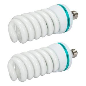 200W 220V 5500K E27 Energy Saving Fluorescent Bulb Photo Studio Daylight Light, 2-pack