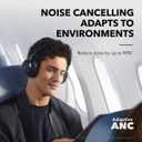 Soundcore by Anker, Space One, Active Noise Cancelling Headphones, 2X Stronger Voice Reduction, 40H ANC Playtime, App Control, LDAC Hi-Res Wireless Audio, Comfortable Fit, Clear Calls 