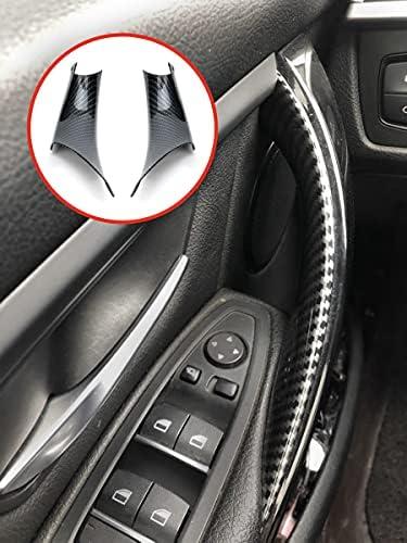 1 Pack GEATaaT Gelunxin Door Pull Handle Cover for BMW 320,328,330,335,M3 2012-2018 & BMW 428, 435,M4 2014-2017 (Left Front, Carbon Fiber)
