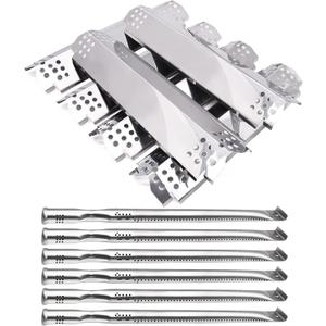Replacement Parts for Nexgrill 720-0896B 720-0896C 720-0896E 720-0882A 720-0896 720-0925 Grills, 6 Pack Grill Burner Tubes & Flame Tamers Heat Shields Replacement