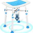 Bariatric Shower Chair 500lbs,Padded Shower Stool for Inside Shower,Shower Bench with 6 Height Adjustable Tube,FSA/HSA Eligible