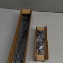 2 Pack Industrial Curtain Rods for Windows 48 to 84 Inches, Blackout Wrap Around Curtain Rod, for Indoor and Outdoor, 5/8 Inch Diameter, 35 to 75 Inches, Black