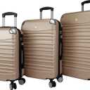 Dejuno Impact New Generation Hardside 3-Piece Spinner Luggage, Champagne, One_Size