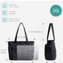 HomemeDiary Tote Bag for Women, Puffer Quilted Lightweight Shoulder Bag, Puffy Travel Work Gym Handbag with Wet Dry Pocket (Black)