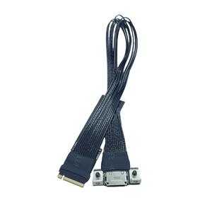 JMT M.2 NVMe M Key to Oculink 4i / SFF8611 Extension Cable PCIe4.0 X4 Gen3 4 Compatible with T10 / SAS-4 SFF-8612 (10cm)