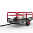 GarveeLife ATV UTV Tow Behind Dump Trailer 1500 lbs 20 Cubic Feet, Red