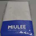 MIULEE Linen Texture Full Blackout Curtain for Living Room Darkening,Thermal Insulated Grommet Curtain for Bedroom,Room Darkening Curtains for Kitchen,52x45 Inch Length 2 Panels Grayish White