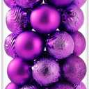 34ct Baby Blue Mini Christmas Ball Ornaments Shatterproof Plastic Christmas Tree Decorations for Xmas Party Home Office Holiday Decor -Small Size (1.57"/ 40mm)