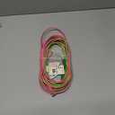 CCY Lightning 10ft Braided Cable, Green and Pink