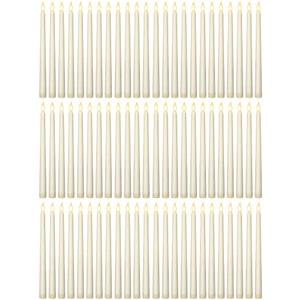 Retisee 100 Pcs 11 Inch Flameless Taper Candles LED Candles Bulk Battery Operated Taper Candle Flickering LED Candlesticks for Valentines Birthday Wedding Party Decor (Classic Style,Ivory)