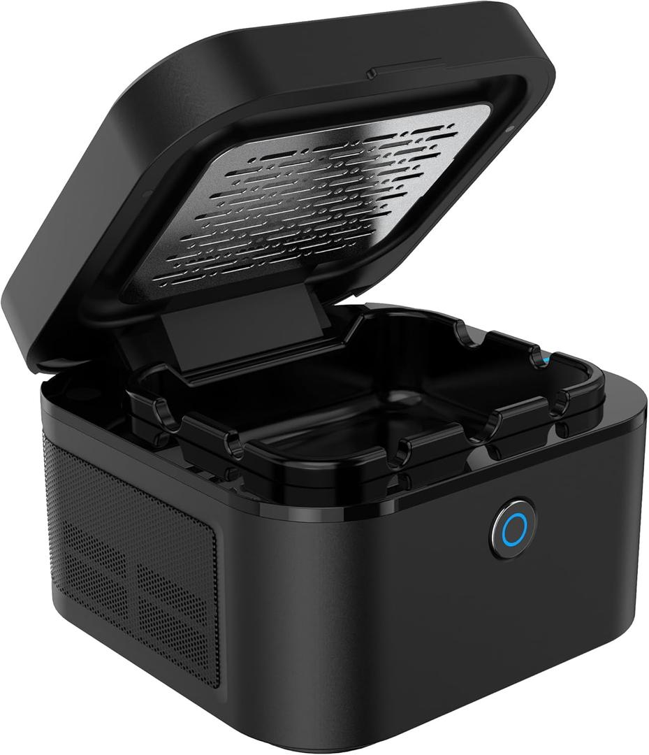 Smokeless Ashtray, Multifunctional Smoke Ashtray with USB Rechargeable, HEPA Filter Smoke for Home,Office(Black)