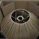 ELYONA 16.5 Large Woven Pendant Light, Modern Boho Chandelier Handwoven Rattan Basket Pendant Light Fixtures Farmhouse Rustic Ceiling Hanging Lamp for Dining Room, Kitchen Bedroom, Entryway, Foyer