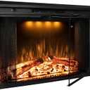 36 Electric Fireplace Inserts with Glass Door and Mesh Screen, Multicolor Flames & Fire Crackling Sounds, Timer, Overheating Protection Fireplace Heater, 750/1500W