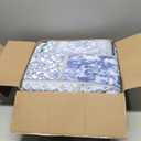 NEWLAKE Cotton Bedspread Quilt Sets-Reversible Patchwork Coverlet Set, Blue Classic Bohemian Pattern,California King Size