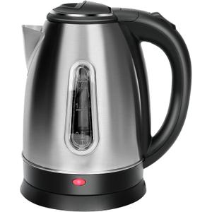 Electric Kettle, Stainless Steel 1.8 Liters Tea, Coffee Kettle & Hot Water Boiler, Auto Shut Off, Boil-Dry Protection with LED Light, Water Heater & Teapot, 360 Swivel Base, 1100W