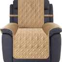 Ameritex Waterproof Nonslip Recliner Cover Stay in Place, Dog Chair Cover Furniture Protector, Ideal Recliner Slipcovers for Pets and Kids (Sand, 23")