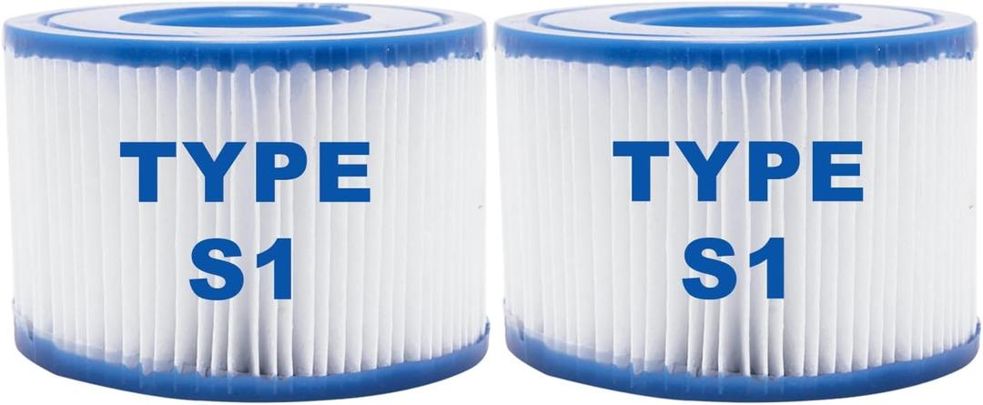 2 x Pool Filter Cartridges Pool Filters, Cartridge for Above Ground Pool Filter, Cartridge Accessory for Use in 300 Gallon Easy Set Pool Filter Pump (2 Pack, Type S1)