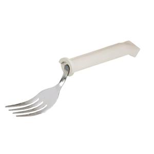 Sammons Preston Plastic Handle Swivel Fork, Adaptive Utensils for Elderly, Arthritis, Shaking Hands, 7" Long