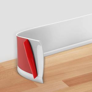 Flexible Baseboard Molding Trim 6" x 100 ft, Self-Adhesive Vinyl Wall Base Cove Base, Peel and Stick Rubber Wall Base Molding Trim - White