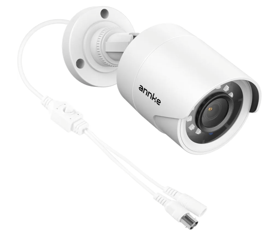 ANNKE 1080p Security Camera 4-in-1 CCTV Bullet Wired Cam, AHD/TVI/CVI/CVBS, Analog Surveillance Video Add–On Cams for Indoor/Outdoor Use, 100ft Clear Night Vision (Power Adapter Not Included)