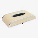 Leather car Tissue Holder for car Interior, Multi-Function car Visor Tissue Holder, Armrest & Back Seat Tissue Box for car, car Kleenex Holder (Beige Flat)