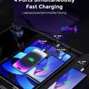 2 x SUNDA 60W USB C Fast Car Charger, 4-Ports Car Charger Adapter, Dual Type C PD30W/PPS30W Compatible with iPhone17/16 Pro/Max/iPhone15/Galaxy/SamsungS25, Dual USB-A 18W QC3.0 for Android(Blue)
