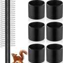 Qualirey 6 Pcs Metal Squirrel Baffle Squirrel Proof Spring for Bird Feeders Spring Coil Guard Protects Hanging Bird Feeders for Outdoor Bird Feeder Poles (Black)