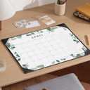 Cabbrix Desk Calendar 2026 with Desktop Mat, 21" x 16.5" Large Desk Calendar Covering January 2026 to December 2026, 12 Months Desktop Calendar for Home Office School Planning, Greenery