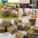 Mini Hay Bales Decorative Straw Bales, 12Pcs Mini Haystack Miniature Hay Bales for Dollhouse, Craft, Farm, Halloween, Table Decor, Autumn Harvest Decoration (12)