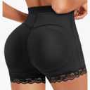 AOSBOEI Women Butt Lifter Panties Padded Shapewear Hip Enhancer Pads Shorts Seamless Underwear Tummy Control Boyshorts Large Black