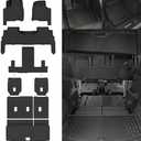 NQOQN Custom Fit Floor Mats for Chevrolet/Chevy Tahoe/GMC Yukon 7 Seats/Captain Seat 2021-2026, All Weather TPE Floor Liners & Trunk Mat & Backrest Protectors, Odorless Full Set Interior Accessories