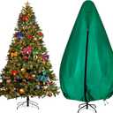 LHongL Christmas Tree Storage Bag, Upright Design, Fits Up to 6.5ft Tall Artificial Tree,Large Holiday Xmas Tree Cover Upright Tree Dustproof Bag with Zipper & Drawstring(Green,6.5ft)