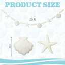 Moukeren Felt Starfish Seashell Party Banner 8.2 ft Beach Birthday Party Garland Decorations 3D Ocean Coastal Nautical Hanging Banners for Ocean Sea Mermaid Wish Beach Wedding Baby Shower DIY Decor