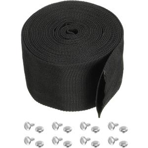 PATIKIL 2.8" 13FT Protective Hose Sleeve with Snap Fastener, Polyester Fiber Cable Cover Sheath Protection for Welding Tig Torch Hydraulic Hose, Black