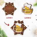 7 x Beer Christmas Ornament 2025 - Funny Beer Mug Drink Ornaments for Coworkers, Friends, Drinking Gifts for Beers Lover Men, Women, Beverage White Elephant Gift Ideas