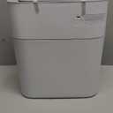 JOYBOS Bathroom Trash Can with Lid, 3.8 Gallon Slim Garbage Can, Small Plastic Trash Bin, Narrow Motion Sensor Trash Can for Bedroom, Rv, Office White