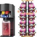 Pod Holder Compatible with Ninja Thirsti Pods, 16 Flavor Organizer for Ninja Thirsty Drink System, 360 Turntable 4-Tier for Ninja Thirsti Flavor Water Drops Organizer (1 Piece)