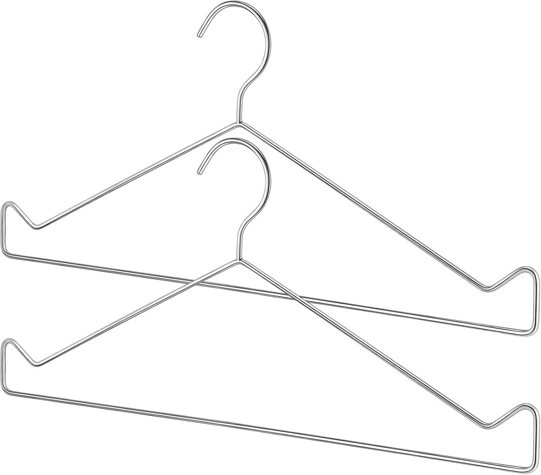 Wonderjune 2 Pack X Ray Apron Hangers Radiation Protection Heavy Duty Silver Metal Apron Hangers for Radiation Workstations, 21.65 x 9.76 inches