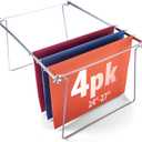 Officemate Hanging File Frame, Letter Size (Fits 2427), Adjustable Heavy-Duty Steel File Drawer Organizer for Desks, Cabinets & Shelves, Set of 4 (91965)