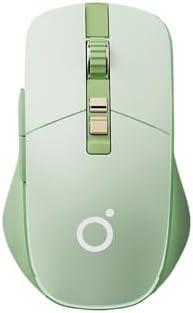 TISHLED Wireless Gaming Mouse Tri-Mode 2.4Ghz/Bluetooth 5.0/Wired USB-C with RGB LED Backlit 5-Level DPI Rechargeable Ergonomic Silent Optical Mice for iMac/MacBook/Computer/Laptop, Matcha Green