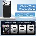 Phone Case Compatible with iPhone 17 pro max, Compatible with MagSafele, Has Undergone High-Drop Test, Arovides Anti-Drop and Anti-Collision Protection. Black